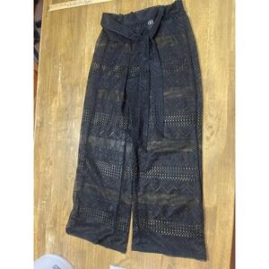 Freshwater Pants, Women's Size Large, Black, Lace, See Through